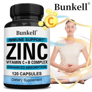 50 Mg Zinc Supplement for Immune Support - Vitamin C & Zinc Supplement -