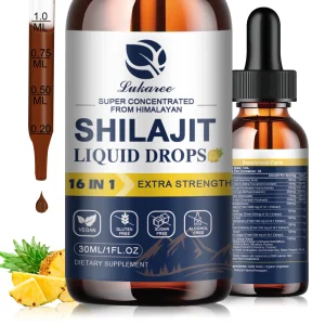 Lukaree Shilajit Drops with 85+ Trace Minerals and Fulvic Acid for Men&Women Immunit