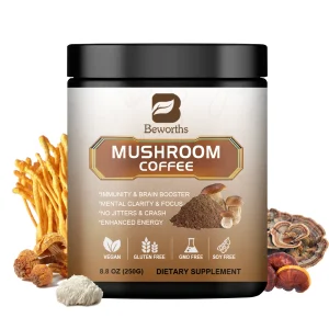 10 in 1 Mushroom Coffee Mixed Reishi & Lion's Mane Mushrooms Support Immunity