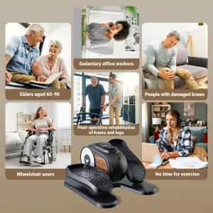 MERACH Under Desk Elliptical Leg Exerciser Electric for Seniors Remote Control